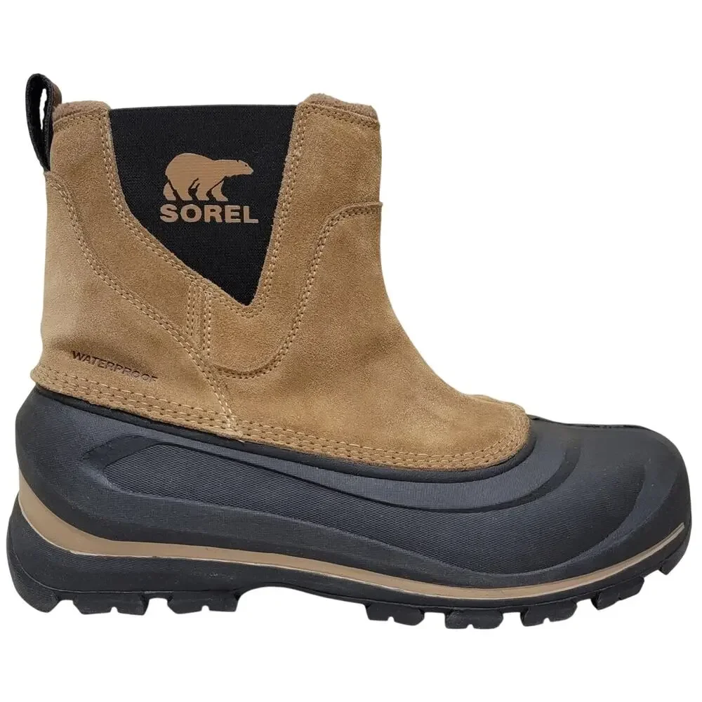Sorel Men Buxton Pull On Waterproof Chelsea Boots Size US 10.5 Delta Brown